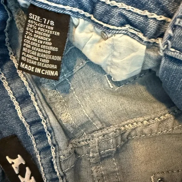 Sky Premium Collection Cross Embellished Boot Cut Jeans Women's Size 7/8 Blue - Picture 3 of 7